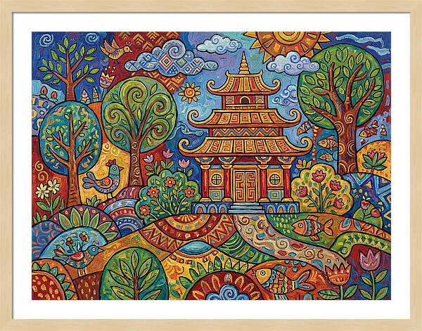Tranquil Moments At The Temple