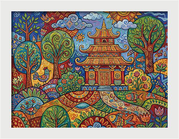 Tranquil Moments At The Temple
