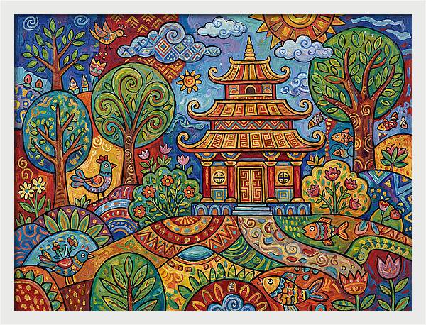Tranquil Moments At The Temple