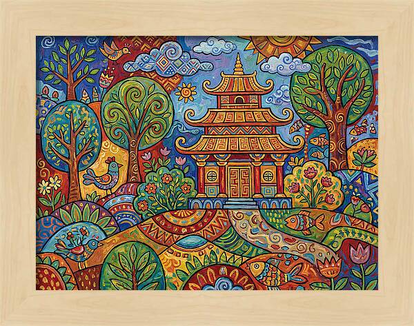 Tranquil Moments At The Temple