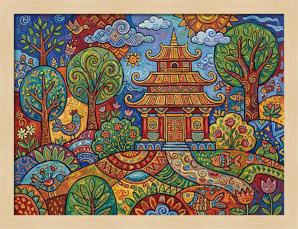 Tranquil Moments At The Temple