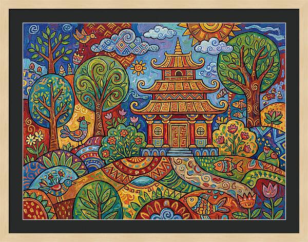 Tranquil Moments At The Temple