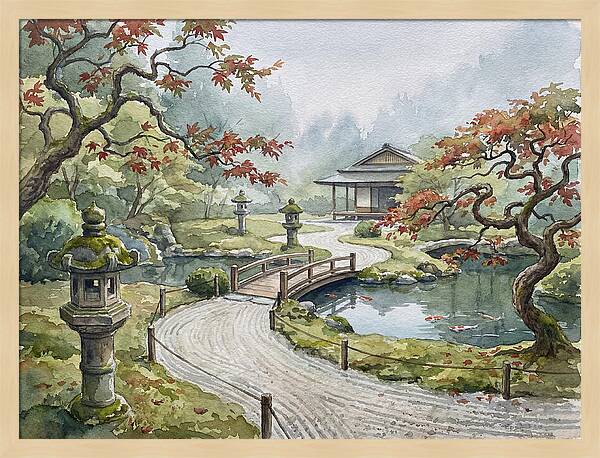 Tranquil Moments In A Japanese Garden 4627