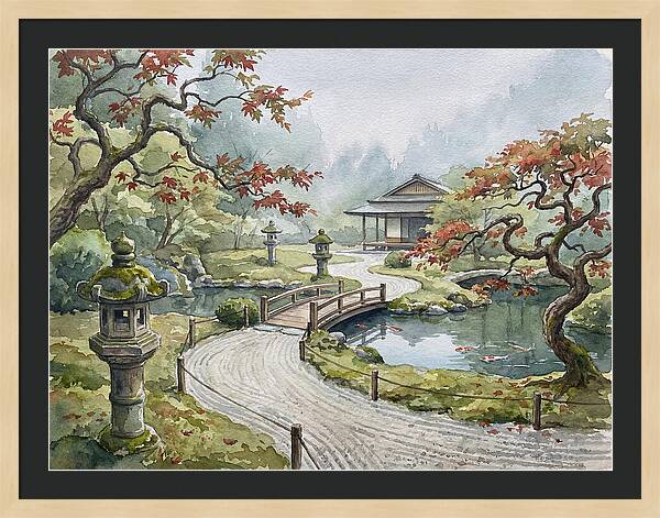 Tranquil Moments In A Japanese Garden 4627