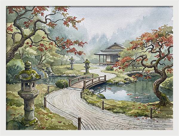 Tranquil Moments In A Japanese Garden 4627