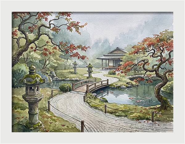 Tranquil Moments In A Japanese Garden 4627