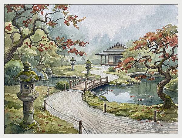 Tranquil Moments In A Japanese Garden 4627