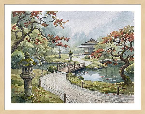 Tranquil Moments In A Japanese Garden 4627