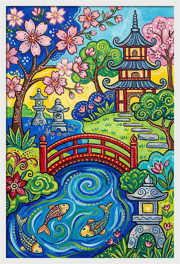 Tranquil Moments In A Japanese Garden