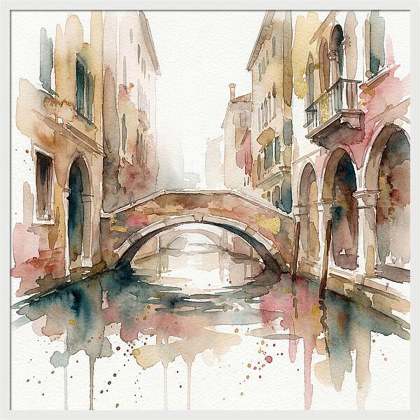 Tranquil Moments On The Venetian Bridge