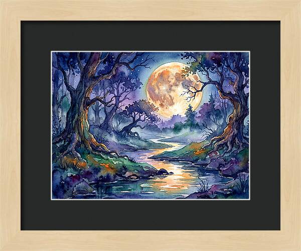 Tranquil Moonlit Landscape