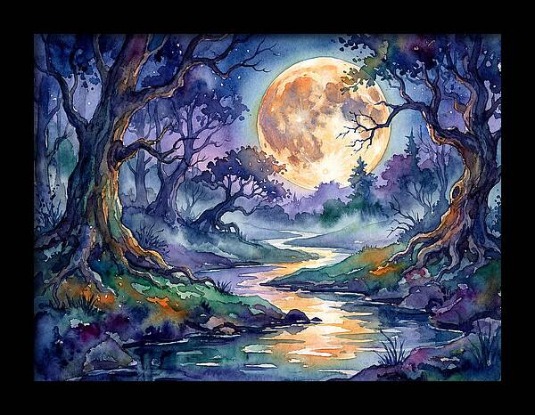 Tranquil Moonlit Landscape