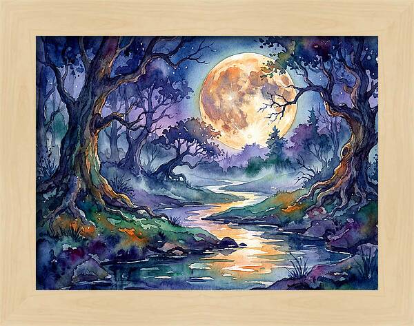 Tranquil Moonlit Landscape