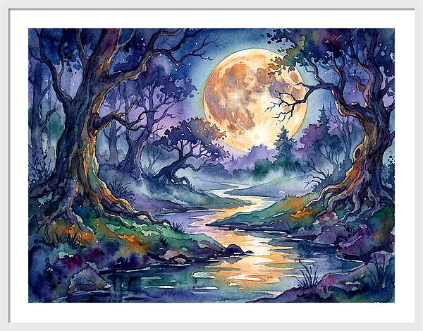 Tranquil Moonlit Landscape
