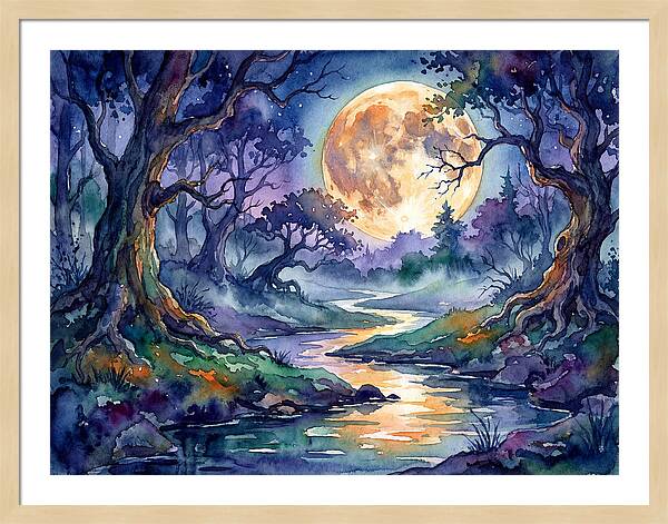 Tranquil Moonlit Landscape