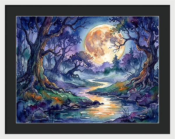 Tranquil Moonlit Landscape