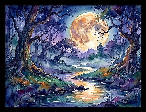 Tranquil Moonlit Landscape