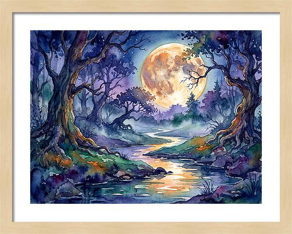 Tranquil Moonlit Landscape