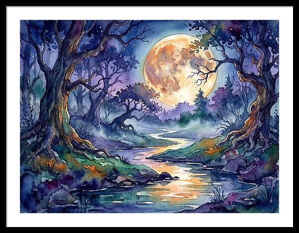 Tranquil Moonlit Landscape