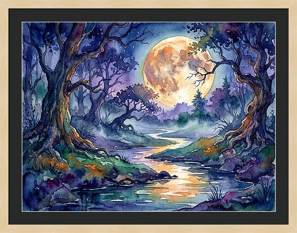Tranquil Moonlit Landscape