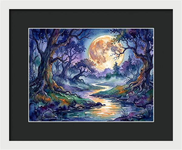 Tranquil Moonlit Landscape