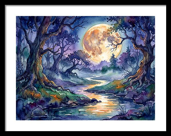 Tranquil Moonlit Landscape