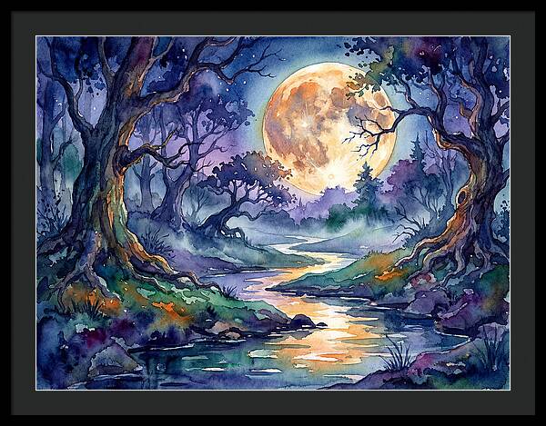Tranquil Moonlit Landscape