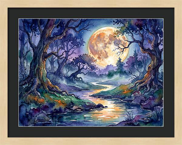 Tranquil Moonlit Landscape