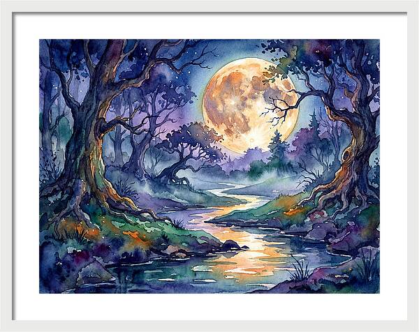 Tranquil Moonlit Landscape