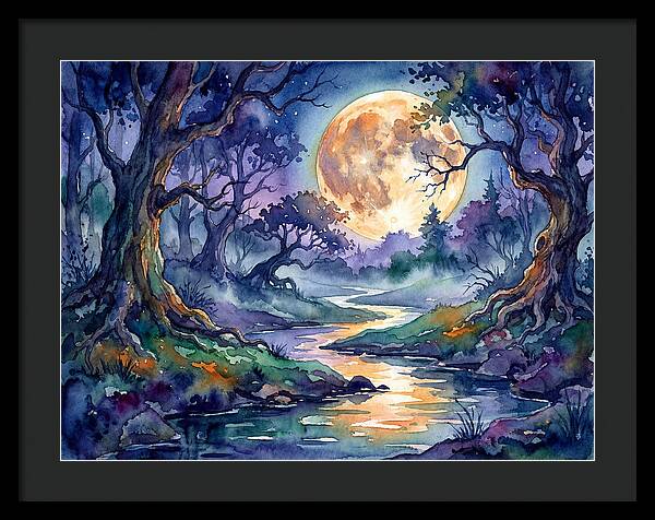 Tranquil Moonlit Landscape