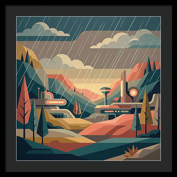 Tranquil Rainy Day Scene