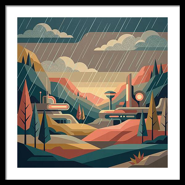 Tranquil Rainy Day Scene