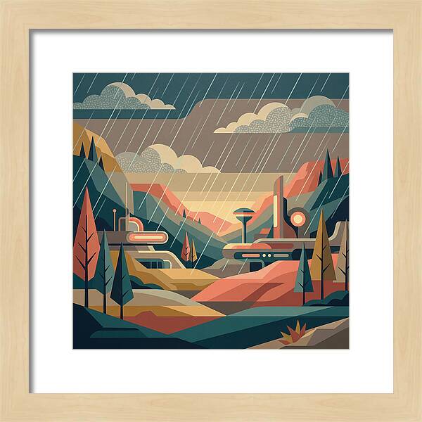 Tranquil Rainy Day Scene