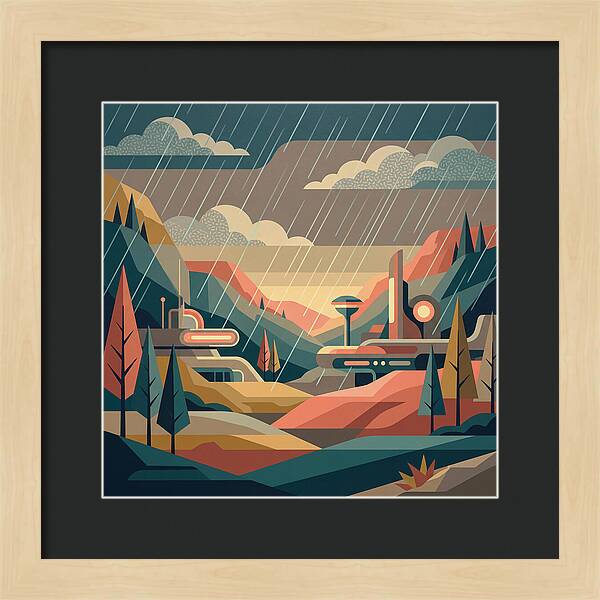 Tranquil Rainy Day Scene