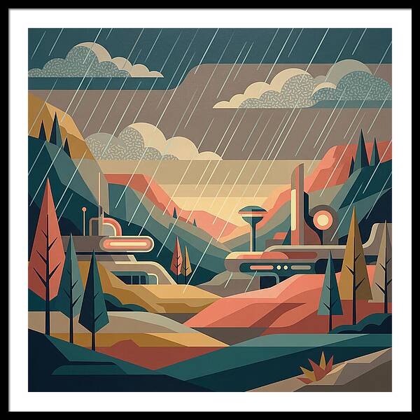 Tranquil Rainy Day Scene