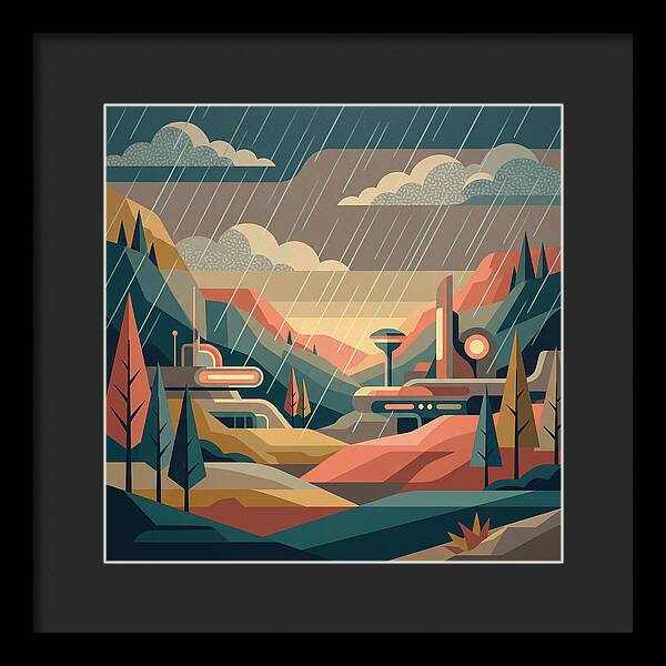 Tranquil Rainy Day Scene