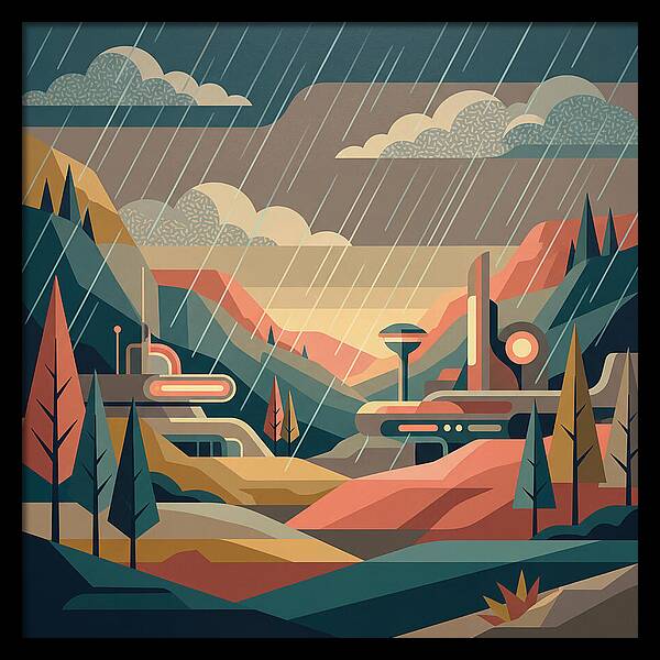 Tranquil Rainy Day Scene