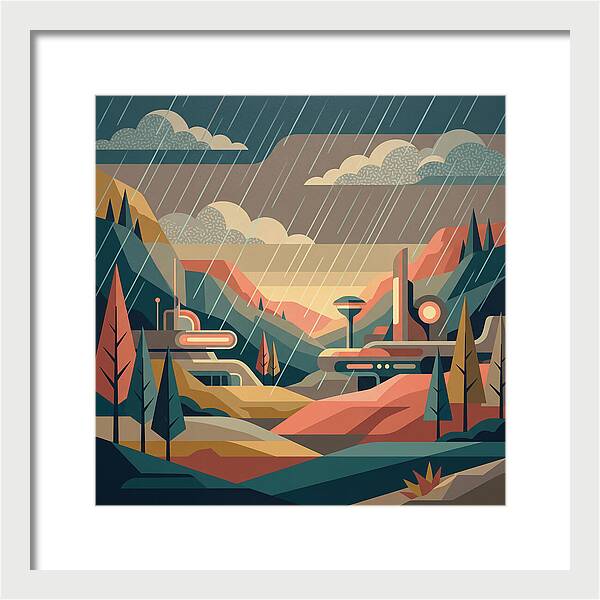 Tranquil Rainy Day Scene