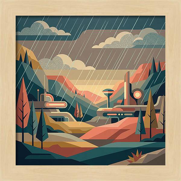 Tranquil Rainy Day Scene