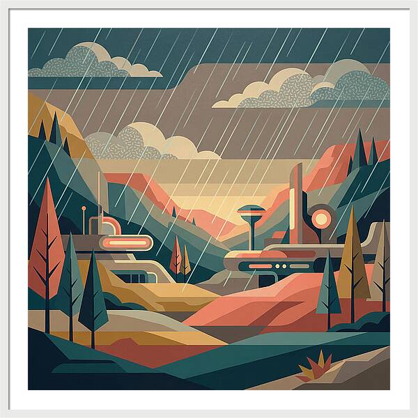 Tranquil Rainy Day Scene