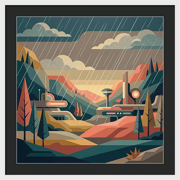 Tranquil Rainy Day Scene