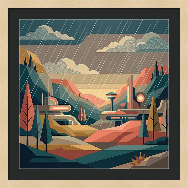 Tranquil Rainy Day Scene