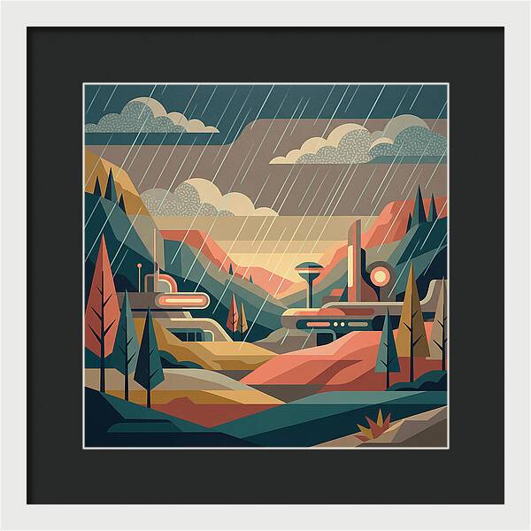 Tranquil Rainy Day Scene
