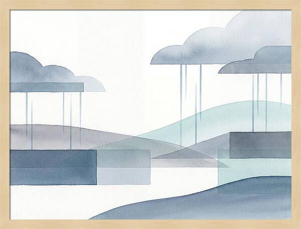 Tranquil Rainy Landscape