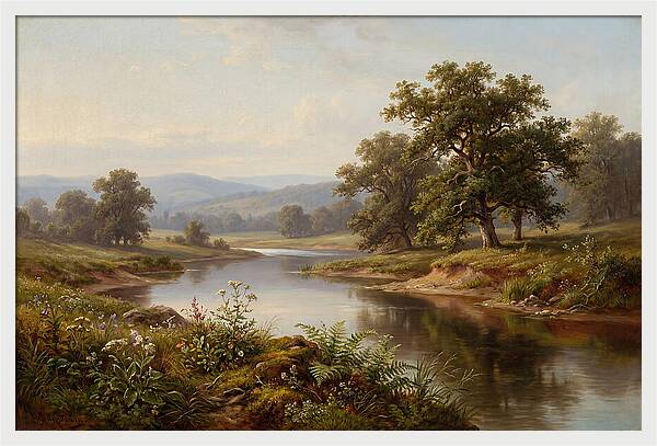 Tranquil Reflections By The Water