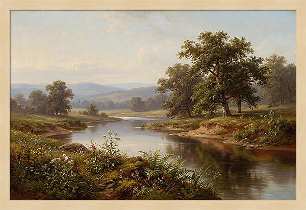 Tranquil Reflections By The Water