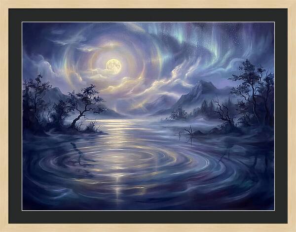 Tranquil Reflections Under Moonlight