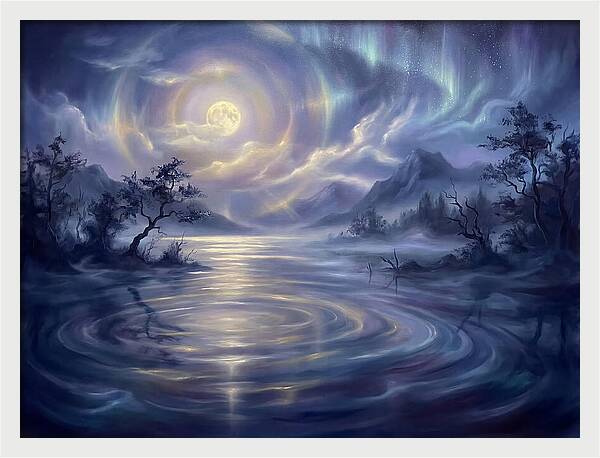 Tranquil Reflections Under Moonlight