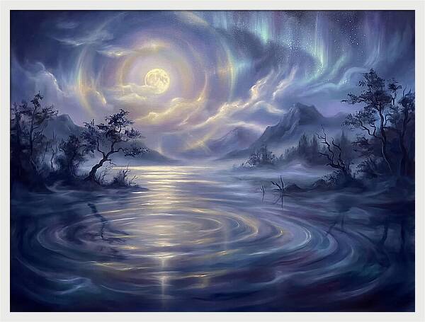 Tranquil Reflections Under Moonlight