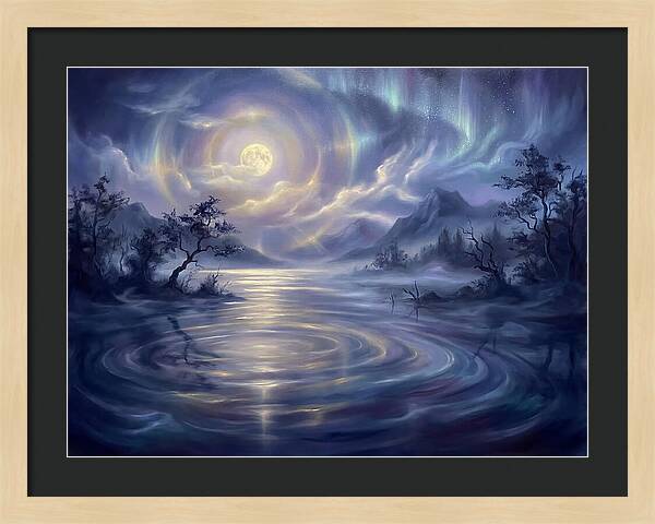 Tranquil Reflections Under Moonlight